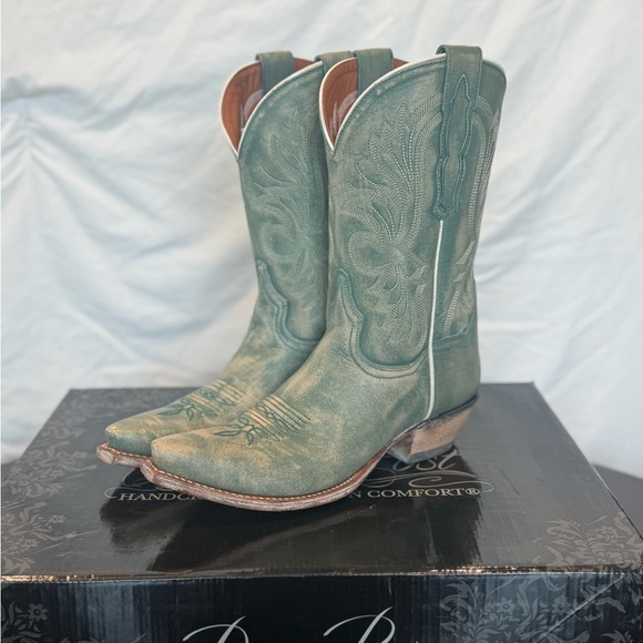 Dan Post Turquoise Cowboy Boots - Picture 2 of 4